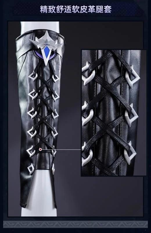 Genshin Impact Kyryll Chudomirovich Flins Cosplay Costume Wig Uniform Outfit Metal Accessory Halloween Party for Women Men Props