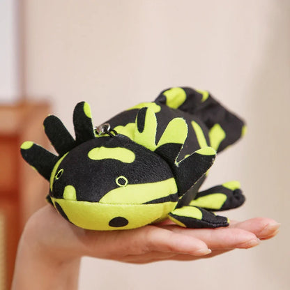 22cm Small Axolotl Plush Keychain Mini Cute Salamander Soft Toy Stuffed Animal Newt Kawaii Bag Pendant Decoration