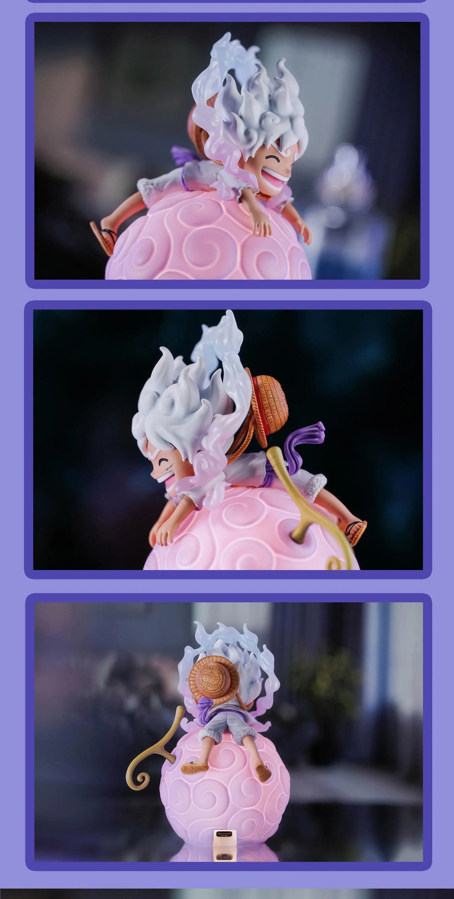 One Piece jimei Devil Fruit Serie Voice-Controlled Night Light Luffy Nico Robin Chopper Portga·D· Ace Anime Figure Desktop Model