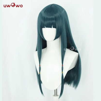 IN STOCK UWOWO Maomao Wig Anime The Apothecaryy Diaries Maomao Dance Dress Cosplay Wig Long Dark Green Wig 80CM