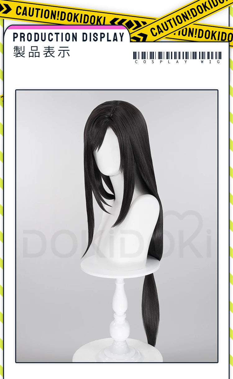 IN STOCK Tifa Lockhart Venat Wig Game FF Cosplay DokiDoki Long Black Hair Tifa Venat Cosplay Ear Clips ReMark
