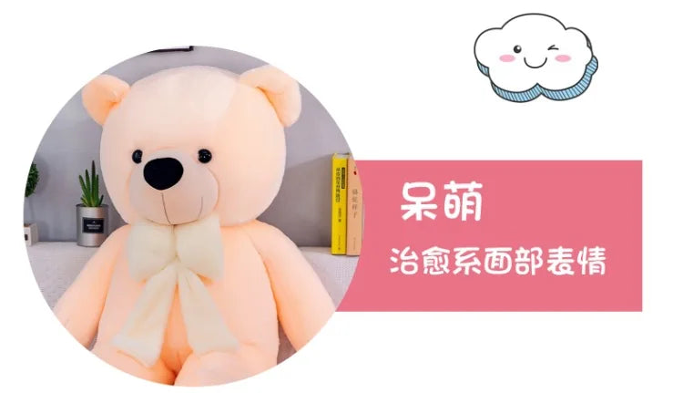 160Cm Big sweater bow tie Plush Toy Teddy Bear Giant Stuffed Animals Birthday Anniversary Gift Soft Sleeping Pillow Grilfriend