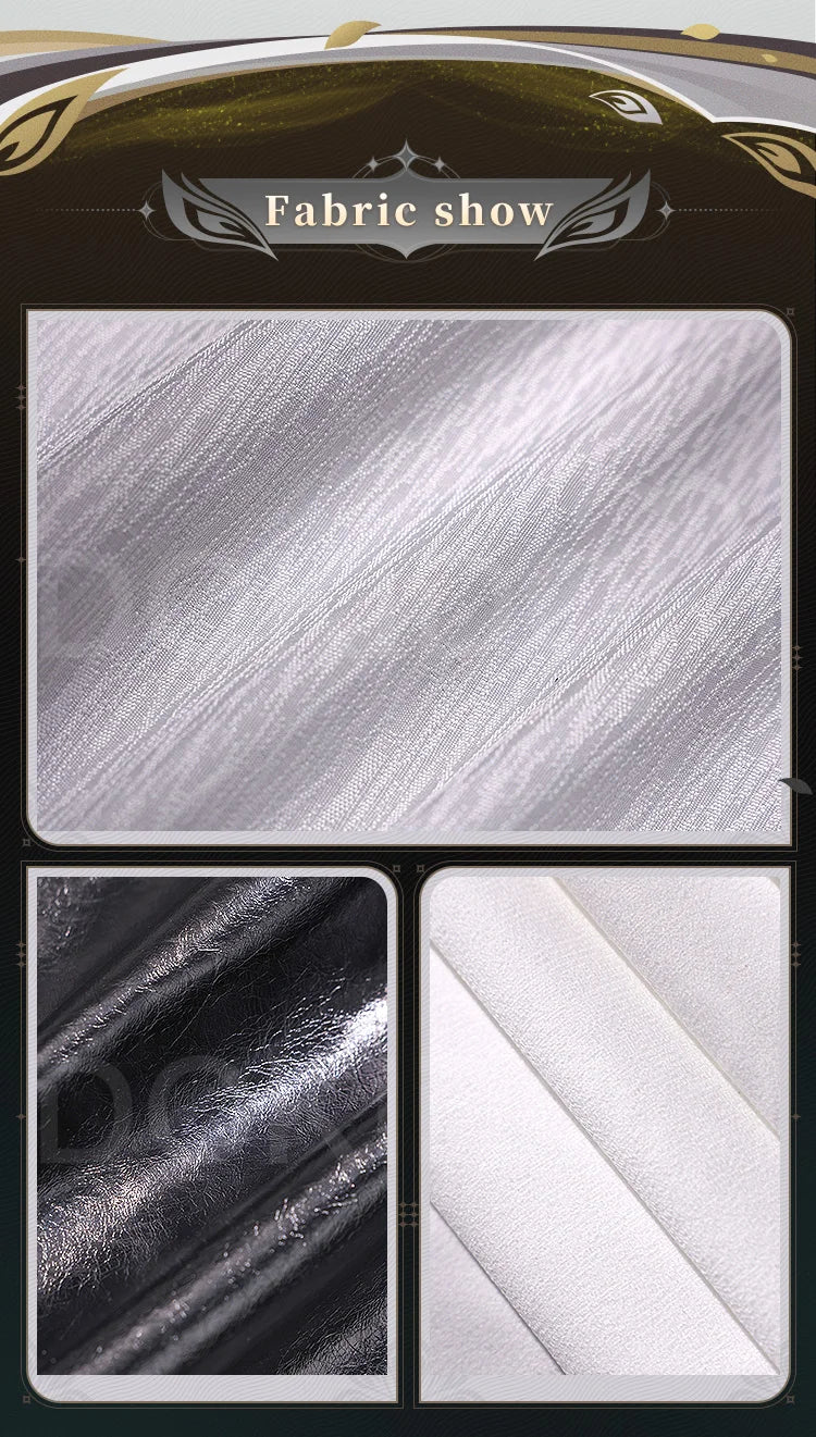Qiuyuan Cosplay Costume Game Wuthering Waves DokiDoki-SR Men White Suits Wuthering Waves Qiuyuan Wig Cosplay Accessories