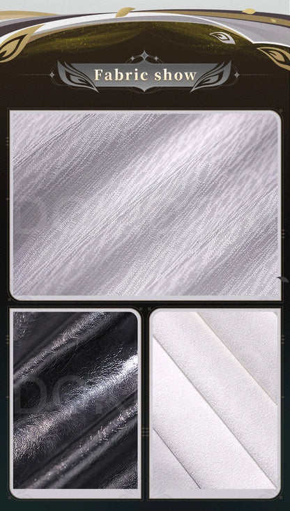 Qiuyuan Cosplay Costume Game Wuthering Waves DokiDoki-SR Men White Suits Wuthering Waves Qiuyuan Wig Cosplay Accessories