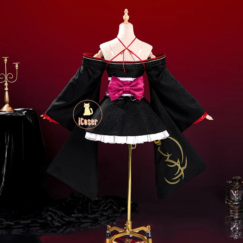 iCoser Anime Unbreakable Machine-Doll Yaya Cosplay Costume Dress Kimono Headwear Festival Halloween Party for Women Girls Props