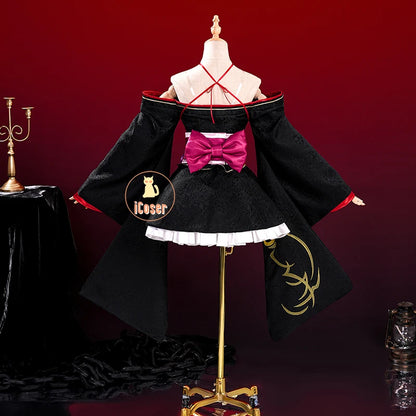 iCoser Anime Unbreakable Machine-Doll Yaya Cosplay Costume Dress Kimono Headwear Festival Halloween Party for Women Girls Props