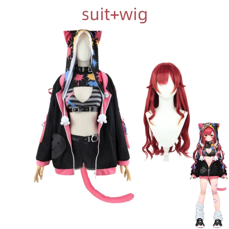 Virtual ESports Project VSPO Nekota Tsuna Cosplay Costume Set Polyester