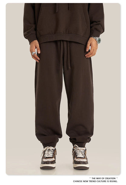 ZODF 2024 Autumn Winter Unisex Solid Sweatpants Heavyweight 440gsm Casual Loose Fit Sport Joggers HY0890