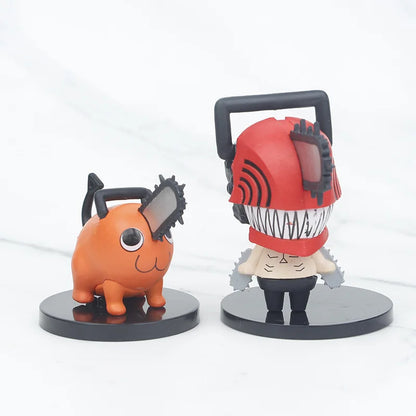 Hot 6Pcs-Set Chainsaw Man Anime Figure PVC Denji Pochita Collection Action Figures Model Set Toys Anime  Dolls Kids Gift