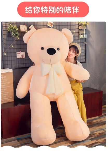 160Cm Big sweater bow tie Plush Toy Teddy Bear Giant Stuffed Animals Birthday Anniversary Gift Soft Sleeping Pillow Grilfriend
