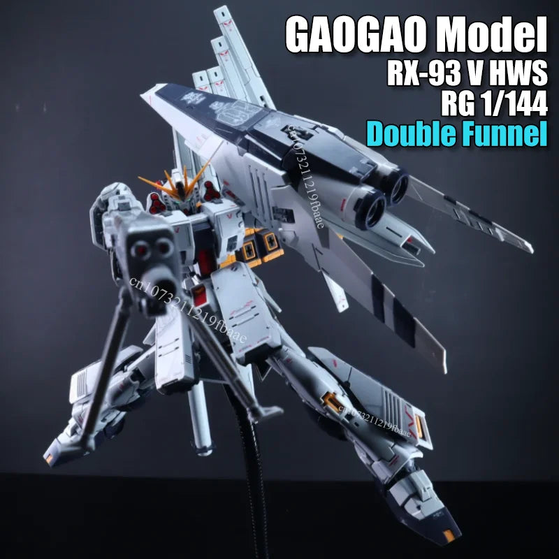 In Stock GAOGAO Model RX-93 V HWS RG 1/144 Double Funnel Assembly Model Kit Toy Action Figures Plastic Model Kit Gift