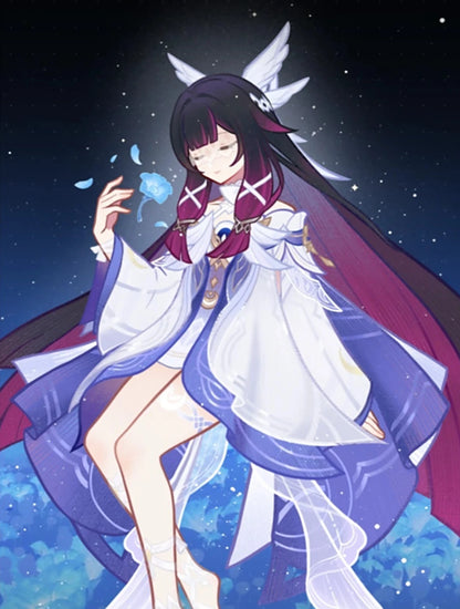 Genshin Impact Columbina Cosplay Costume Wig The Damselette Dress Uniform Eleven Fatui Harbingers Halloween Party for Women Girl