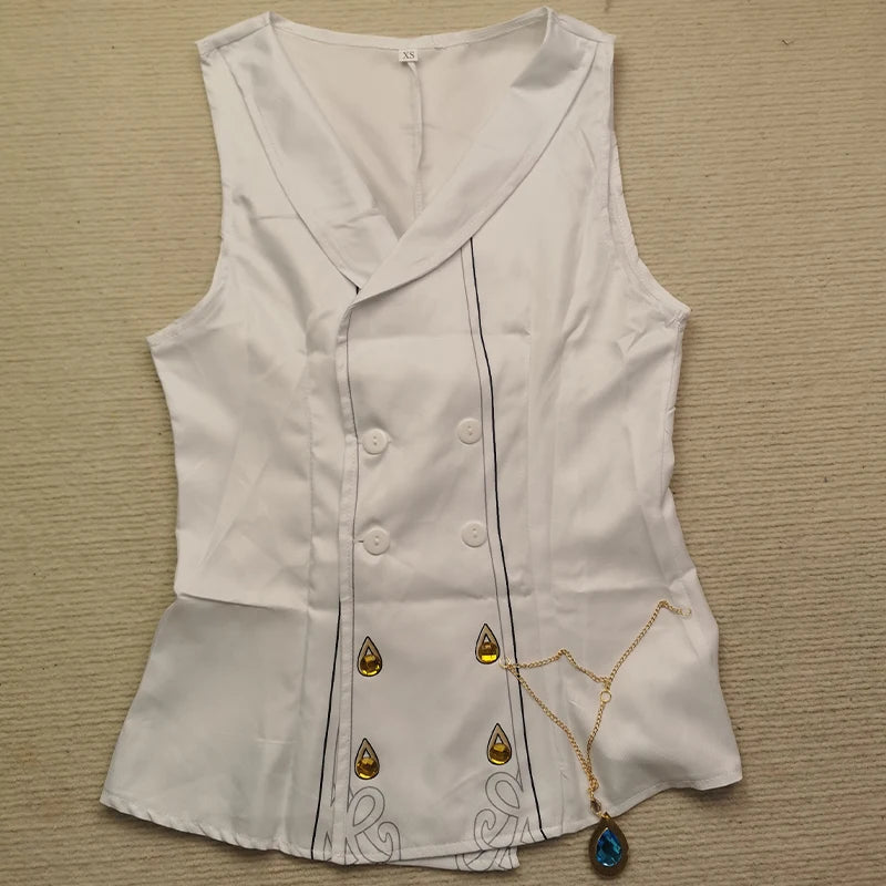 Genshin Impact Furina De Fontaine Cosplay Costume Set Cotton Polyester