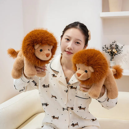 Super Soft Lion Plush Toy Sitting Or Lying Down Stuffed Animal Cuddly Animal Lion Plushies Huggble Pillow Cushion Boy Girl Gift