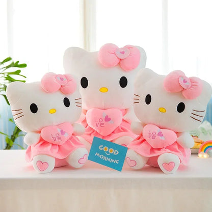 25-55cm Aoger Cute Hello Kitty Plush Stuffed Toys Cartoon Plushie Doll Soft Stuffed Pillow Toys For Children Birthday Xmas Gifts