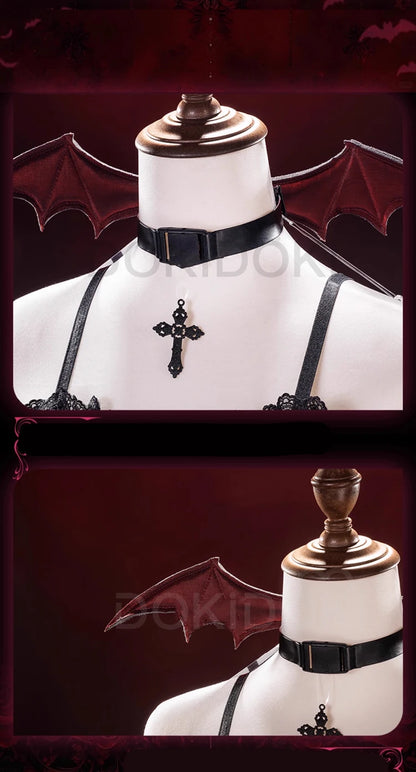 Tsukiyomi Utau Doujin Cosplay Costume Anime Shugo Chara! DokiDoki-R Halloween Devil Angel Utau Cosplay