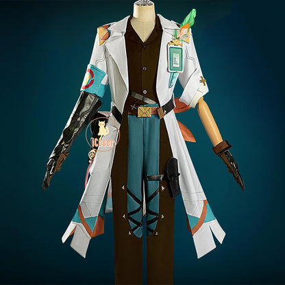 Genshin Impact Ifa Cosplay Costume Wig Uniform Hat Tlalocan Flower-Feather Clan Natlan Halloween Party for Women Men Carnival