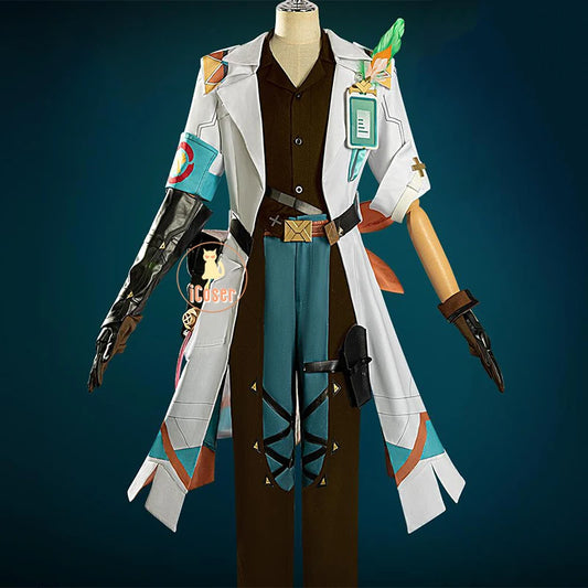 Genshin Impact Ifa Cosplay Costume Wig Uniform Hat Tlalocan Flower-Feather Clan Natlan Halloween Party for Women Men Carnival