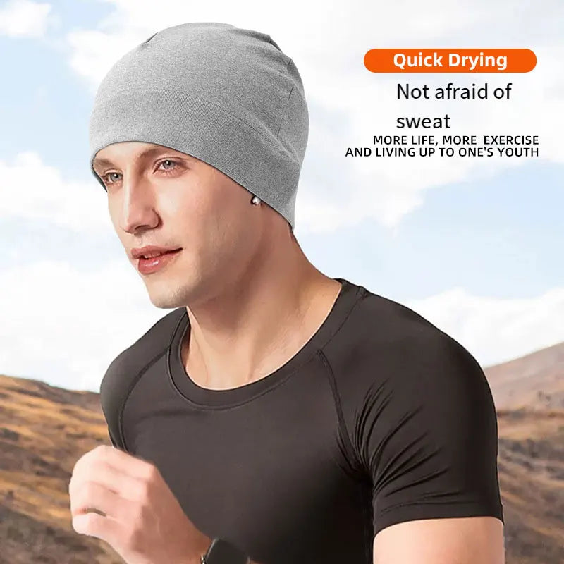 1pc/2pc Outdoor Sports Hats Quick-Drying Breathable Running Hats Marathon Riding Skiing Warm Windproof Hats