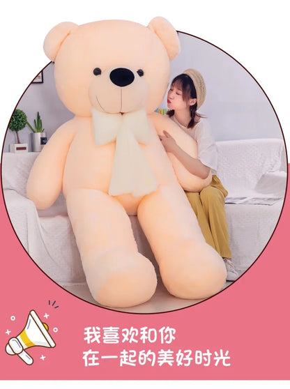 160Cm Big sweater bow tie Plush Toy Teddy Bear Giant Stuffed Animals Birthday Anniversary Gift Soft Sleeping Pillow Grilfriend