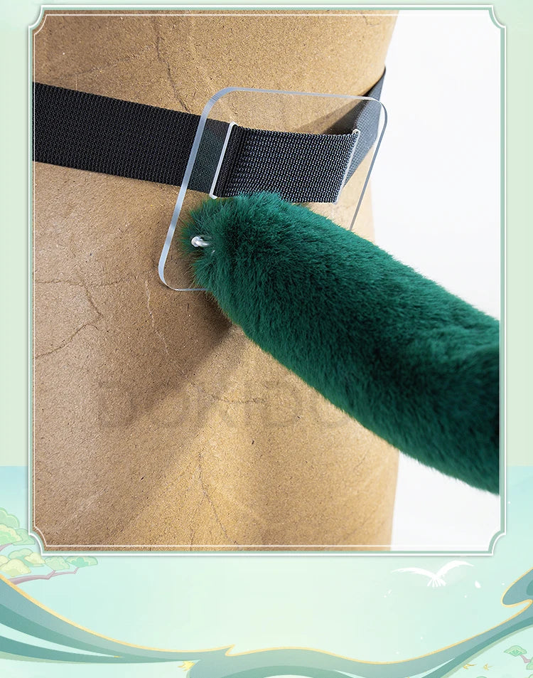 IN STOCK Maomao Tail Ears Cosplay Props Anime The Apothecary Diaries Cosplay DokiDoki Women Cute Green Cat Tail Maomao Cosplay