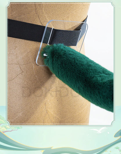 IN STOCK Maomao Tail Ears Cosplay Props Anime The Apothecary Diaries Cosplay DokiDoki Women Cute Green Cat Tail Maomao Cosplay