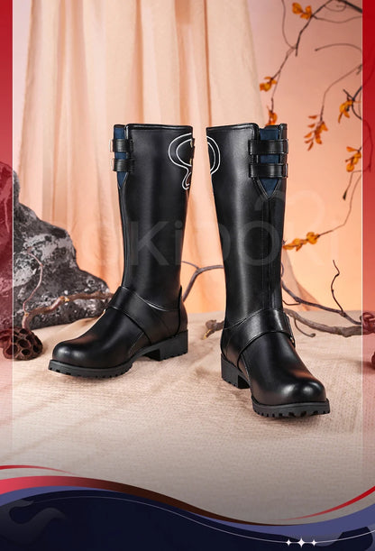IN STOCK Anaxa Sunday Jiaoqiu Shoes Cosplay Game Honkai: Star Rail Cosplay DokiDoki-SR Men Black Boots Anaxa Cosplay Boots