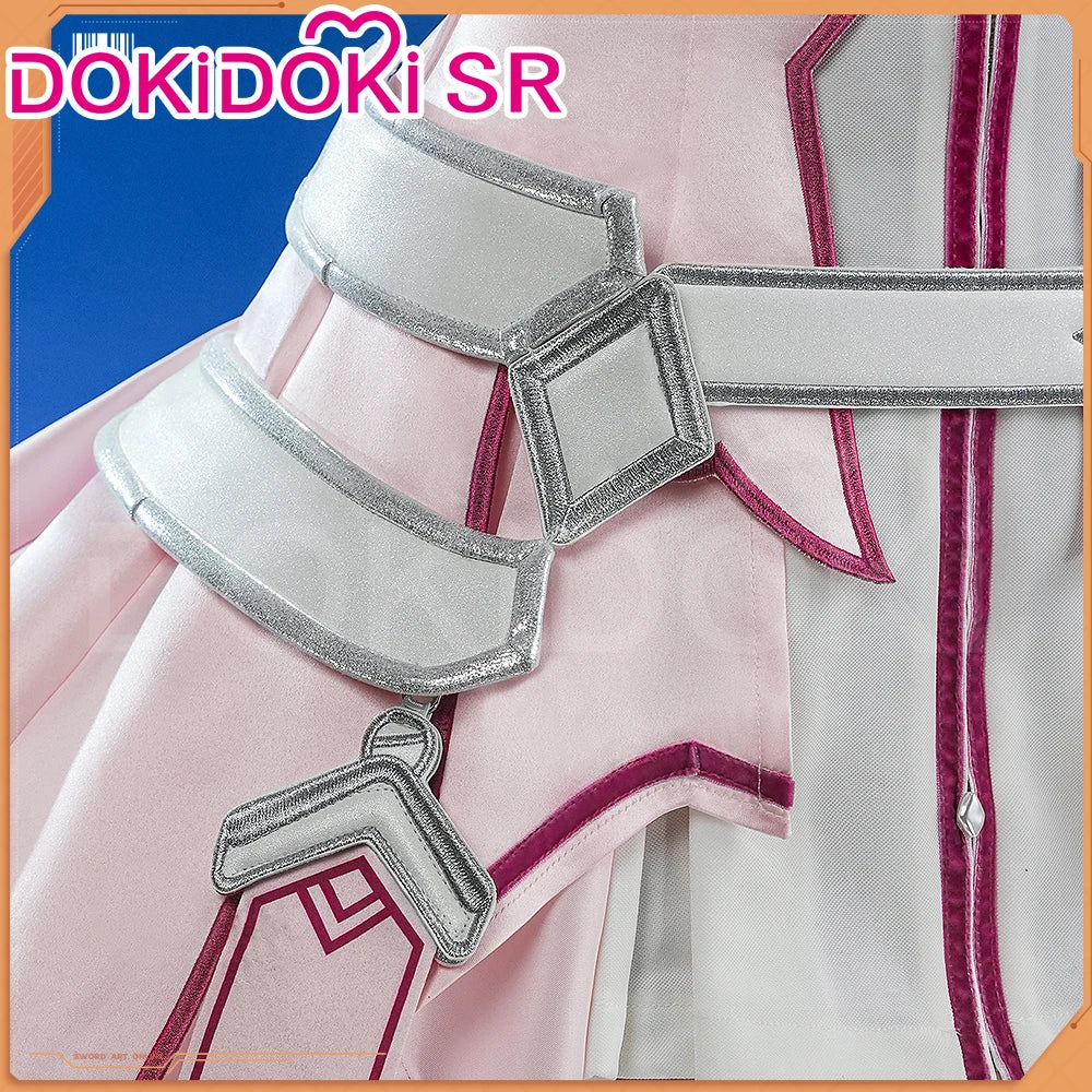 IN STOCK Yuuki Asuna Cosplay Costume Anime Sword Art Online Cosplay DokiDoki-SR Female Costume The Goddess of Creation Asuna Wig