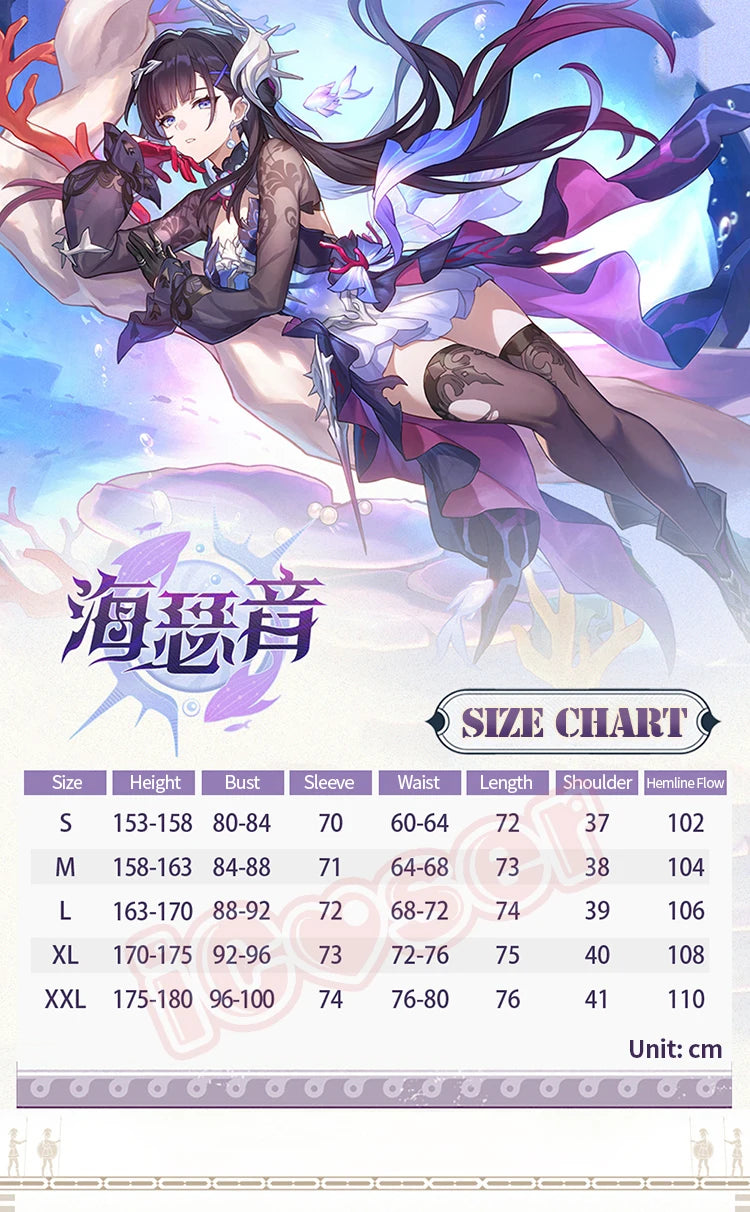 Honkai Star Rail Hysilens Cosplay Costume Wig Dress Earrings Headwear Rings Metal Accessories Halloween Party Women Girls iCoser