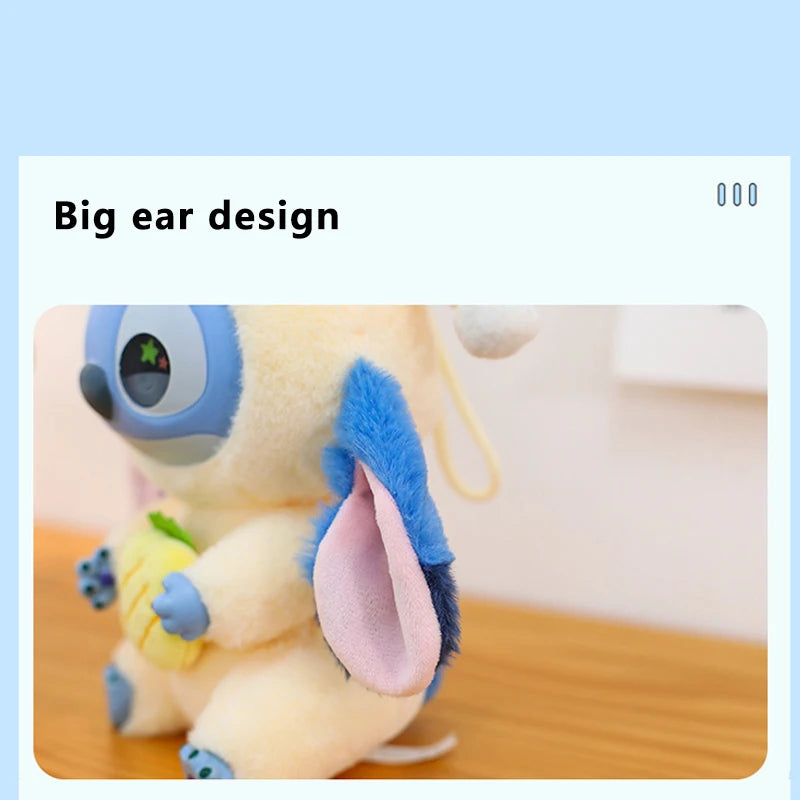 25cm Disney Lilo and Stitch Plush Toy Cartoon Anime Stuffed Kawaii Stich Key Chain Pendant Doll Plushie Kids Birthday Xmas Gifts