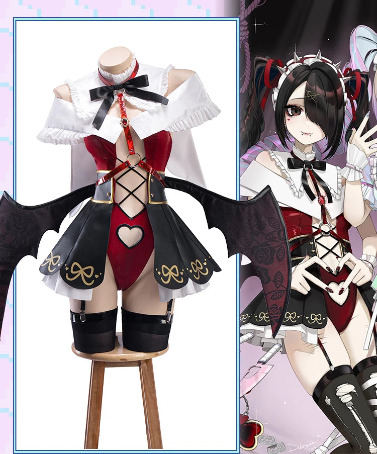 IN STOCK UWOWO Ame Cosplay Game Needyy Streamerr Overloadd Ame-Chan Magical Girl Fanart Cosplay Costume Halloween Costume