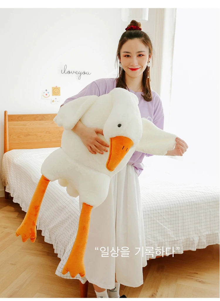 190cm Cute Big White Goose Pillow Decoration Stuffed Toy Big Goose Doll Sleeping In Bed Christmas Gift Girl Plush Stuffed Toys