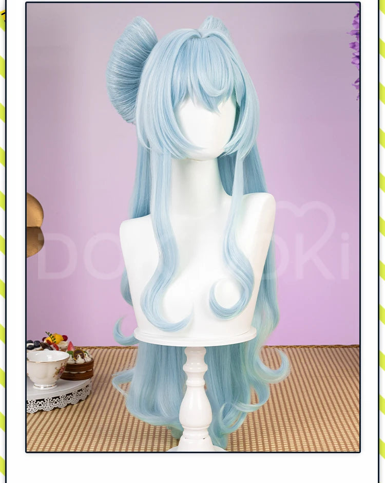 IN STOCK Yumemizuki Mizuki Hutao Wig Game Genshin Impact DokiDoki 95cm Long Wig Hu Tao Lantern Rite Free Cap Yumemizuki Ears Fan