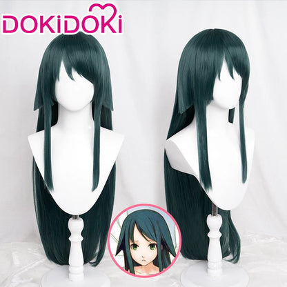 IN STOCK Saya Wig Game The Song of Saya Cosplay DokiDoki Women Long Green Wig Saya Free Wig Cap High Heat Resistant Christmas