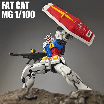 In Stock FAT CAT Rx-78-2 Ver 2.0 RG 1/100 RGU Model Assembly Model Kit Movable Joints Collectible Robot Kits Model Gift
