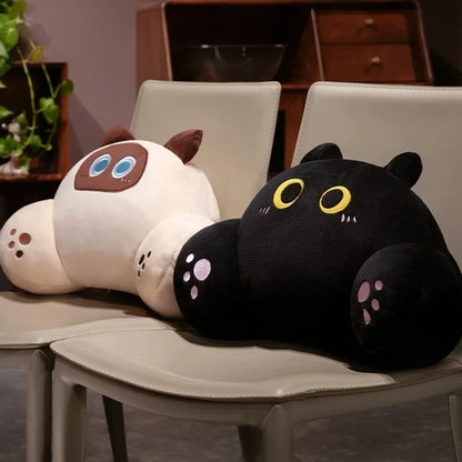 Comfortable Cat Style Back Cushion Sofa Bed Chair Lumbar Support Cushion Comfortable Throw Pillow Reading and Watching TV Soft