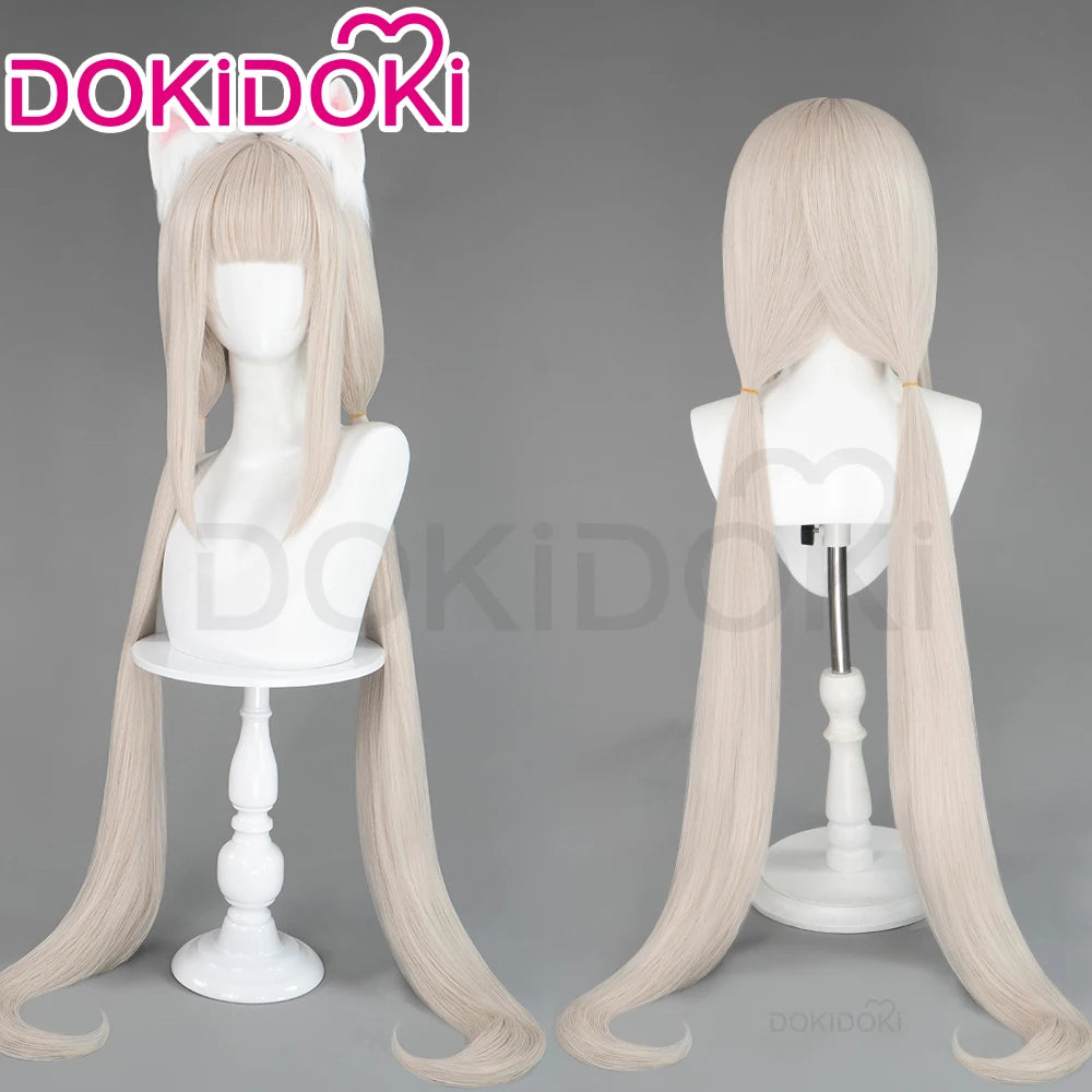 IN STOCK Chocola /Vanilla Wig Nekopara Cosplay DokiDoki Halloween Wig Long brown Hair Chocola Cosplay Ears Vanilla Free Wig Cap