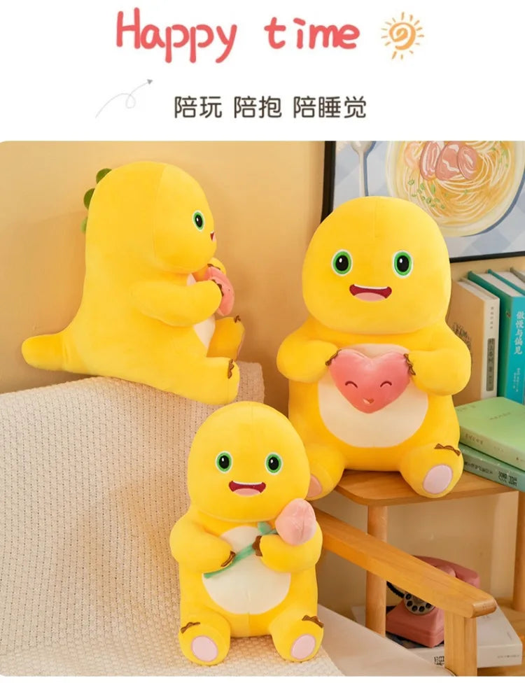 Hot Kawaii Plush Doll Love Yellow Embracing Flower Milk Dragon Dinosaur Doll Cute Plush Stuffed Pillow Soft Doll Birthday Gift