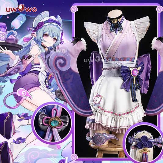 UWOWO Yumemizuki Mizuki Cosplay Game Genshin Impact Yumemizuki Mizuki Cosplay Costume Plus Size 3XL Halloween Costume