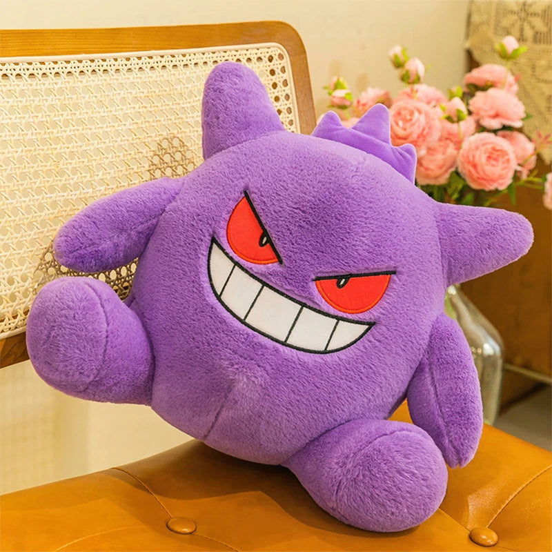 Large size Gengar Plush Toy Pokemon Doll Cute Stuffed Animal Kids Birthday Christmas Gift for Children Plushie Doll Fantasy Pet