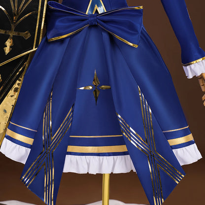 iCoser Honkai Star Rail Fate Saber Cosplay Costume Wig Dress Uniform Headwear Carnival Halloween Party Women Girls Props Gifts
