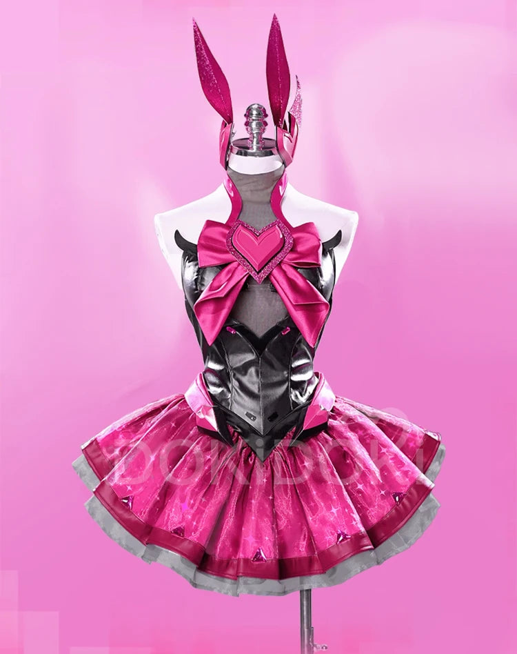 Dva Cosplay Costume Game DokiDoki-R Women Pink Dress Sexy Dva Costume Halloween Cosplay