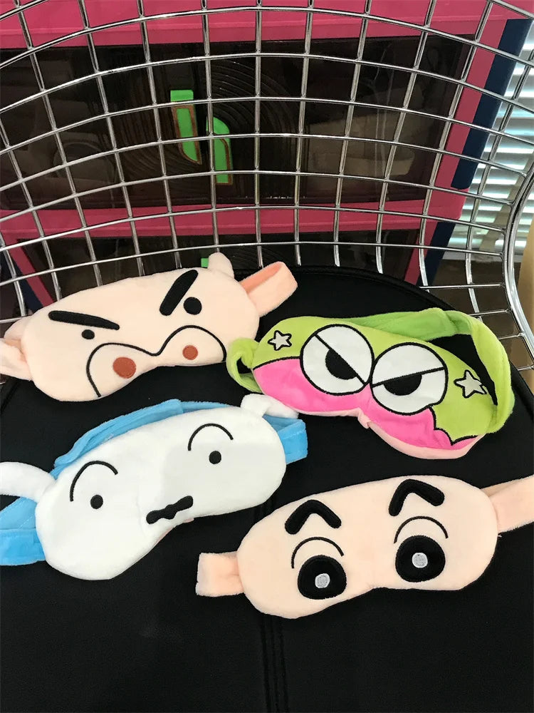 Crayon Shin Chan Eye Mask Plush Sleeping Eye Patch Cute Buriburizaemon Shiro Shading Sleep Eyepatch Girl Kids Eyeshade