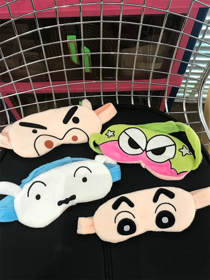 Crayon Shin Chan Eye Mask Plush Sleeping Eye Patch Cute Buriburizaemon Shiro Shading Sleep Eyepatch Girl Kids Eyeshade