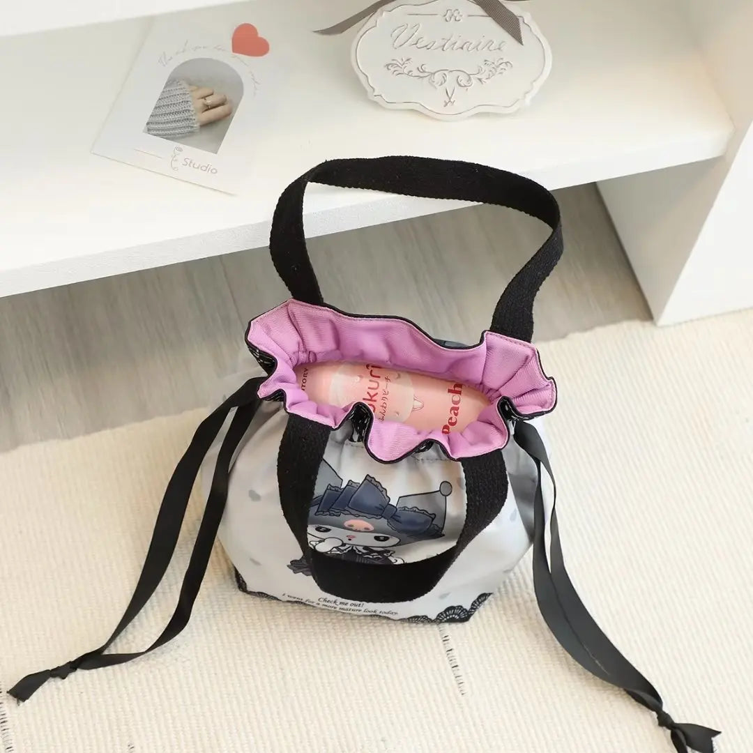 Sanrio Series Cosmetic Case Bundle Pocket Handbag Kawaii Kulomi Storage Bag My Melody Cute Bag
