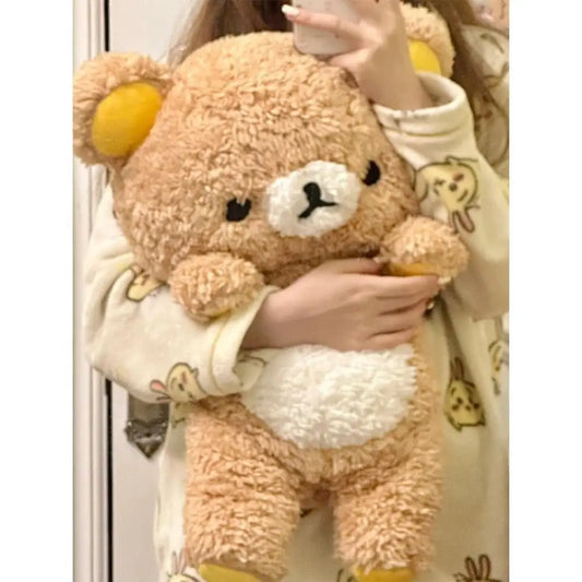 60/80cm Big Size Rilakkuma Plush Toy Kawaii Relax Bear Stuffed Dolls Animals Teddy Bear Peluche Cushion Xmas Gift For Kids