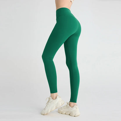 Summer Hot Sale Women’s High Waisted Hip Lifting Breathable Yoga Leggings for Running Cycling Fitness - Swamp Green / M