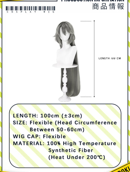 IN STOCK Vita Wig Game Honkai Impact 3rd Cosplay Wig DokiDoki Women 100cm Long Grey Hair Vita Cosplay Wig Free Wig Cap Christmas