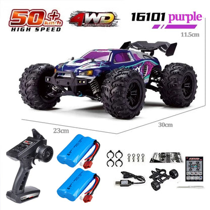 SCY 1:16 70KM/H or 50KM/H 4WD RC Car with LED Remote Control Cars High Speed Drift Monster Truck for Kids Vs Wltoys 144001 Toys
