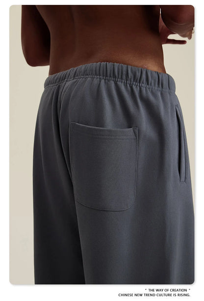 ZODF New Men Heavy Weight 440gsm Solid Sweatpants Unisex Loose Basic Casual Comfortable Sport Pants Joggers Streetwears HY0628